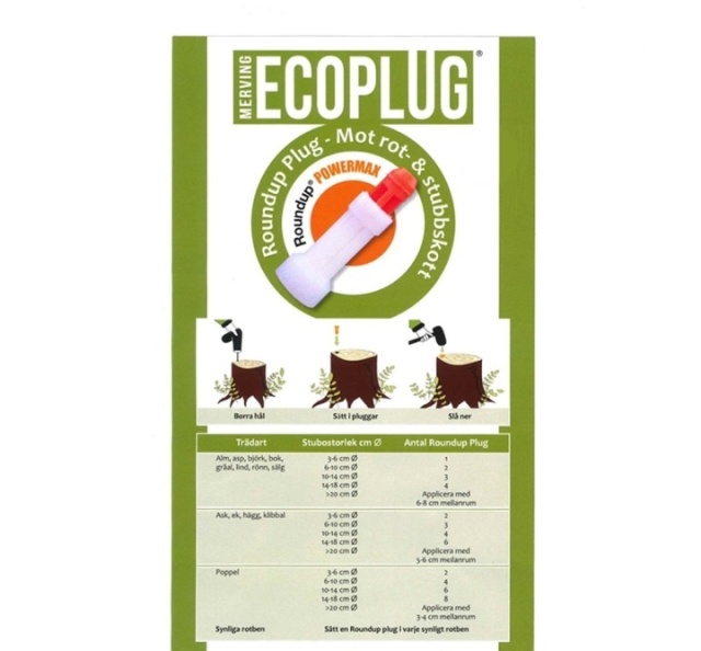 Roundupplug ECOPlug, against root & stump shoots in the group Oils & Grease at Entreprenadbutiken (010)