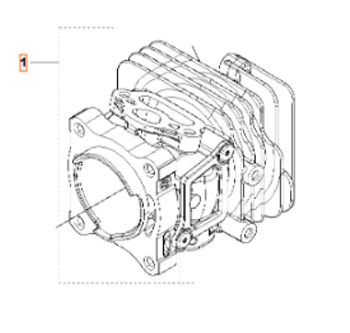 Cylinder Husqvarna T525 in the group  at Entreprenadbutiken (5010158-01)