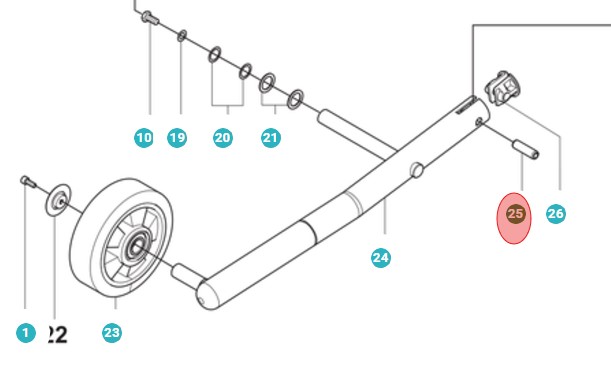 Turn Pin 5010198-01 in the group  at Entreprenadbutiken (5010198-01)