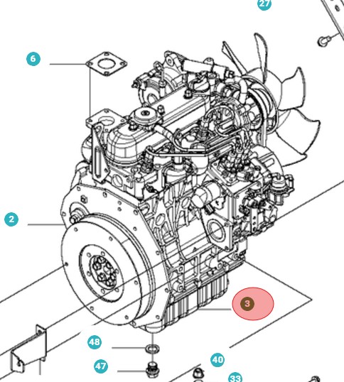 Oil Sump D1105 5010816-01 in the group at Entreprenadbutiken (5010816-01)