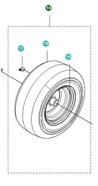 Wheel 5010823-01 in the group  at Entreprenadbutiken (5010823-01)