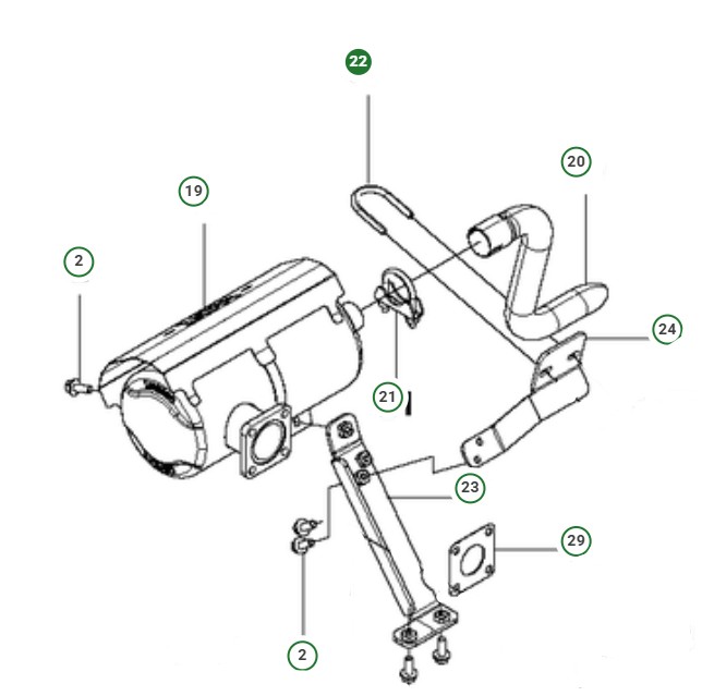 Clamp Assy Exhaust Only Steel in the group at Entreprenadbutiken (5011522-04)