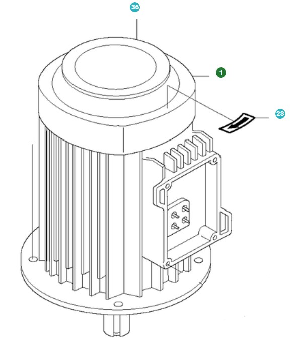 Electric motor 9.2Kw, 230V 5013656-02 in the group  at Entreprenadbutiken (5013656-02)
