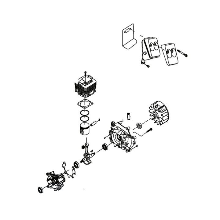 Service Kit Engine Short Block 5014243-15 in the group at Entreprenadbutiken (5014243-15)
