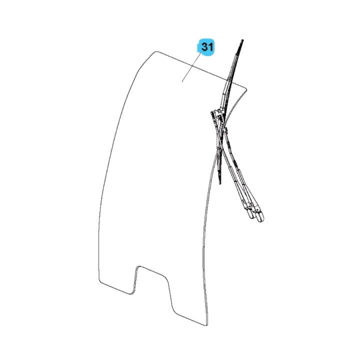 Windshield 5019554-01 in the group  at Entreprenadbutiken (5019554-01)