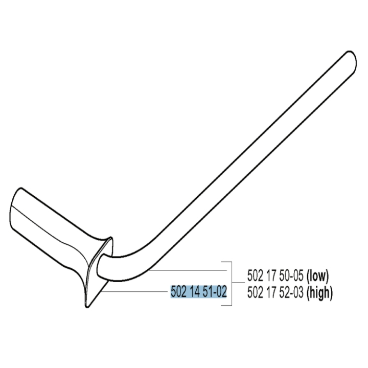 Handle Left 5021451-02 in the group at Entreprenadbutiken (5021451-02)