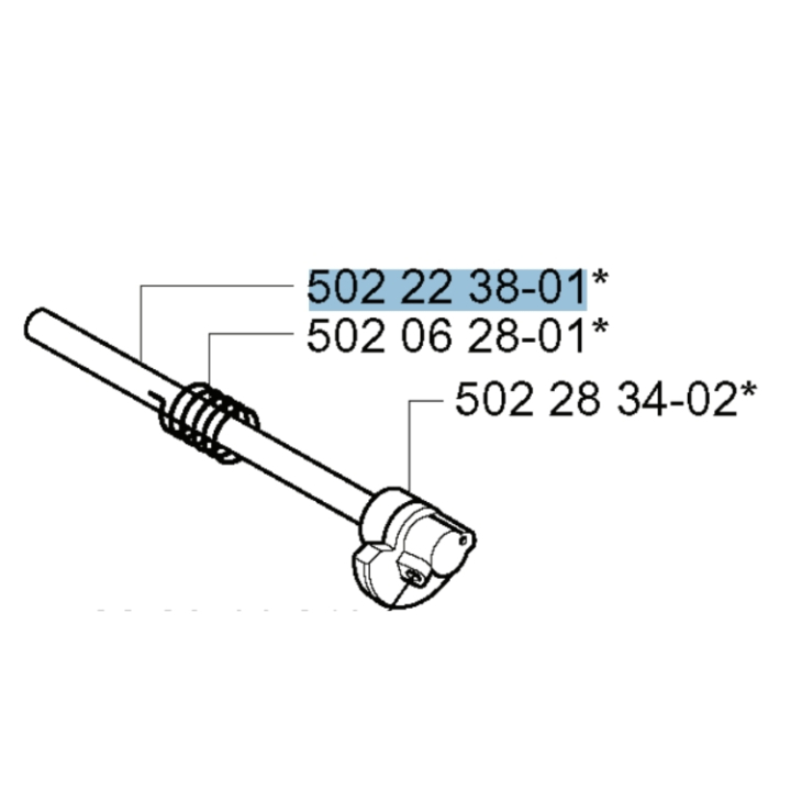 Pipe shaft 5022238-01 in the group  at Entreprenadbutiken (5022238-01)