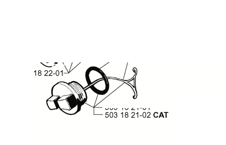 Tank cap Jonsered 2054, 2055 CAT in the group at Entreprenadbutiken (5031821-02)