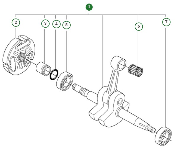 Crankshaft 5037487-04 in the group  at Entreprenadbutiken (5037487-04)