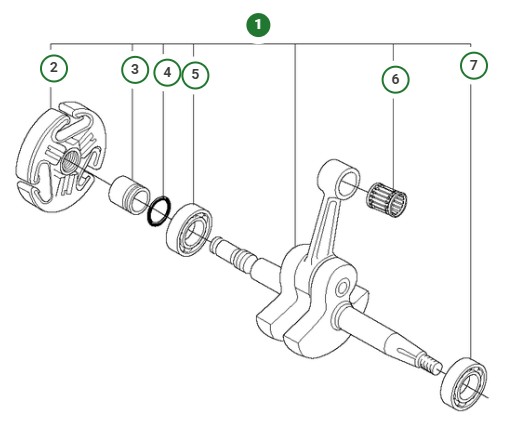 Crankshaft 5037487-05 in the group at Entreprenadbutiken (5037487-05)