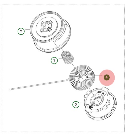 Trimmer Lina Silent 2.0 in the group Spare parts Husqvarna 136LiL at Entreprenadbutiken (5039795-01)