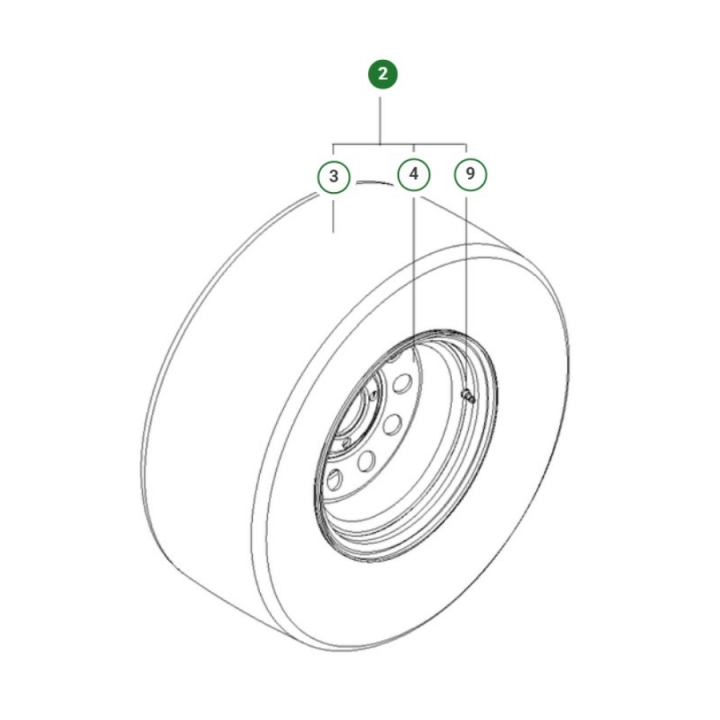 Wheel 5160229-01 in the group  at Entreprenadbutiken (5160229-01)