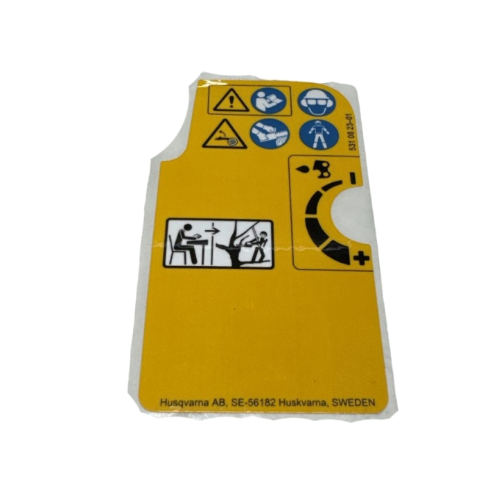 Label Warning 5310823-01 in the group Spare parts Husqvarna T542i XPG at Entreprenadbutiken (5310823-01)