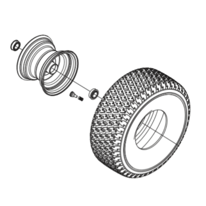 Wheel Kit TS 112, TS 114, TC 215T, TC 220T, TS 112, TS 114, TS 215T, TS 217T in the group  at Entreprenadbutiken (5311479-41)
