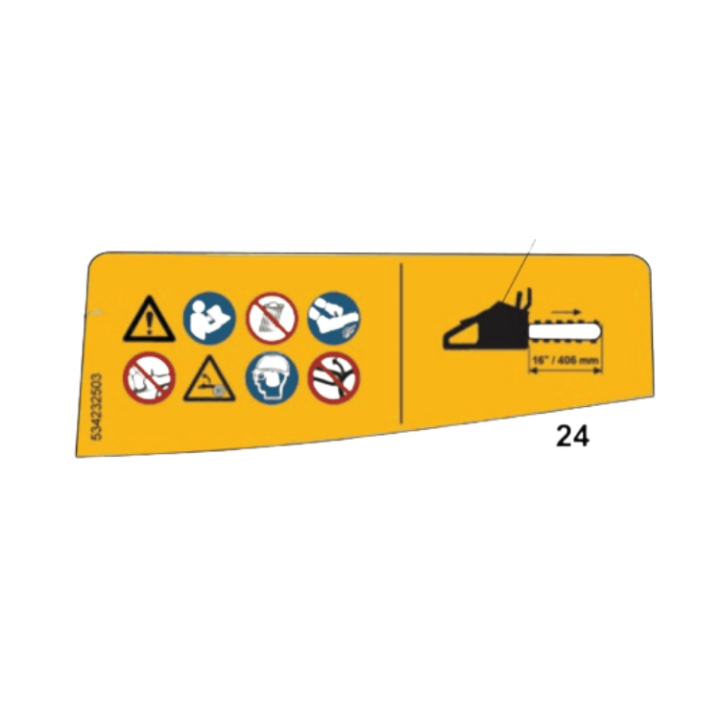 Label Warning 16Â Bar 5342325-03 in the group at Entreprenadbutiken (5342325-03)