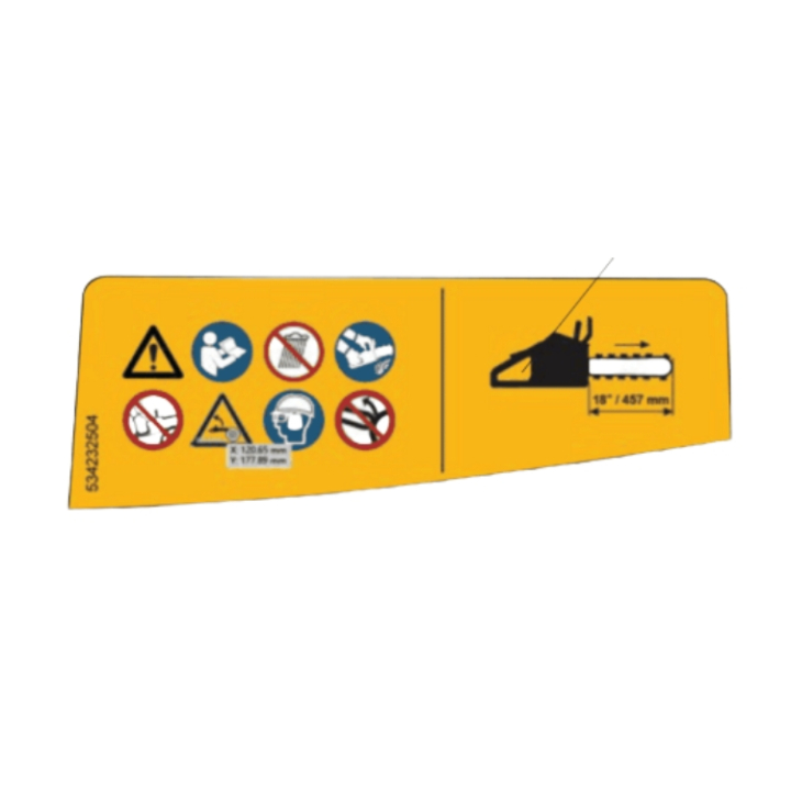 Label Warning 18Ãƒâ€š Bar 5342325-04 in the group  at Entreprenadbutiken (5342325-04)