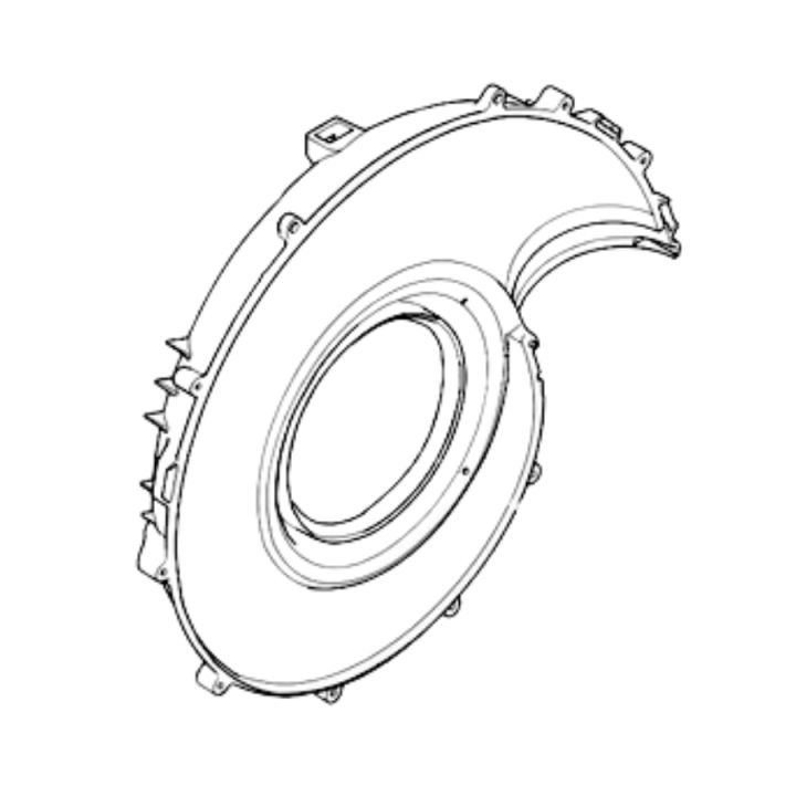 Fan housing half frame side hu in the group at Entreprenadbutiken (5354674-01)