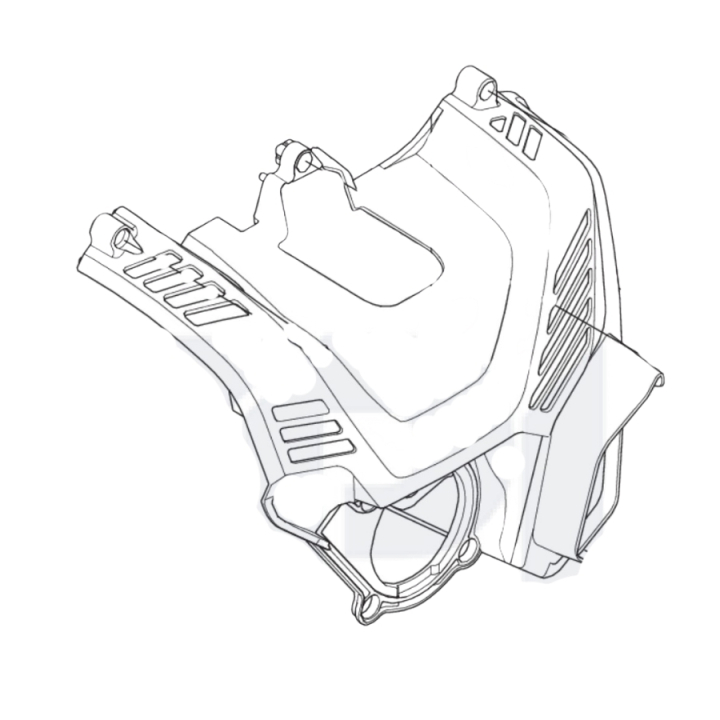 Cover engine housing warning in the group  at Entreprenadbutiken (5355074-01)