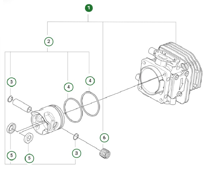 Cylinder Kit D40 Nikasil in the group  at Entreprenadbutiken (5366598-02)