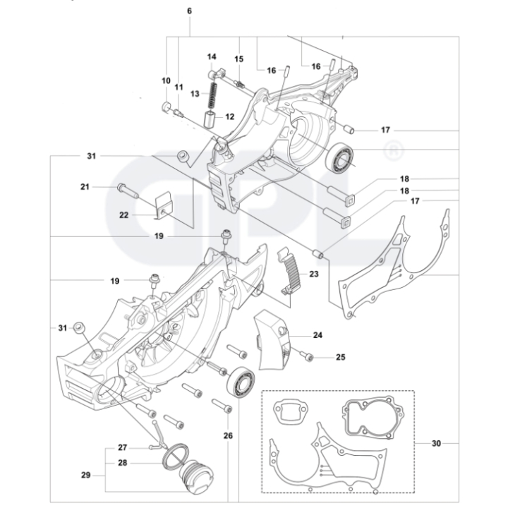 Crankcase Kit Large Sms 562Mar 5368996-02 in the group  at Entreprenadbutiken (5368996-02)