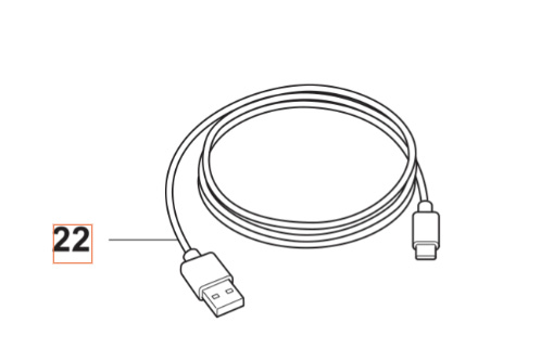 Wiring harness Usb-C Service cable in the group at Entreprenadbutiken (5376454-01)
