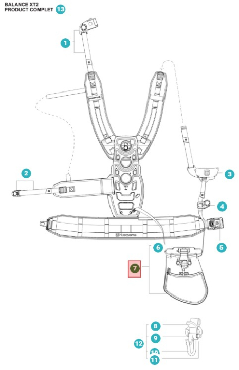 Hip Pad Xt2 Assy Hip Pad Assy 5387418-01 in the group  at Entreprenadbutiken (5387418-01)