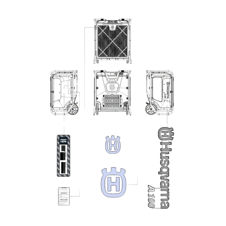 Decal kit of 100 in the group at Entreprenadbutiken (5402314-01)