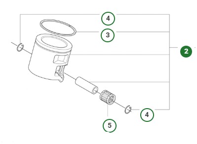 Piston Husqvarna 560 XPG Mark II, 562 XPG Mark II in the group at Entreprenadbutiken (5461080-04)