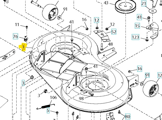 Cutting deck TC138, TC138L, TC139T, TC238T in the group  at Entreprenadbutiken (5476601-01)