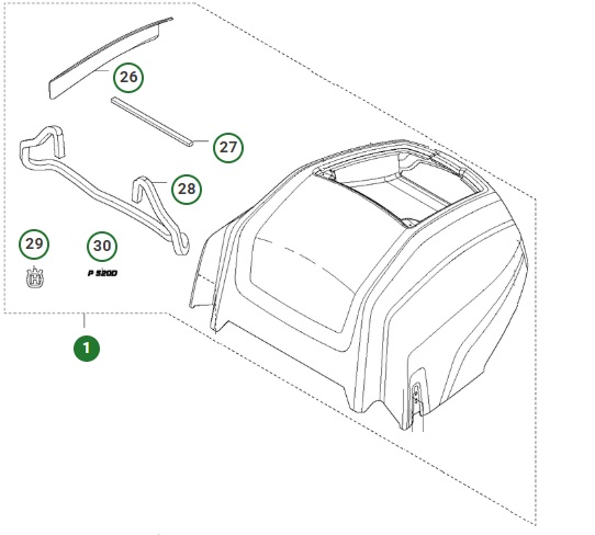 Engine Cover 5757500-01 in the group  at Entreprenadbutiken (5757500-01)