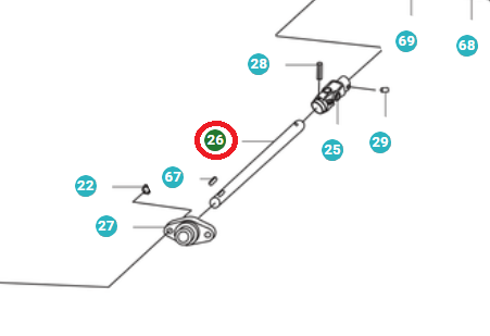 Drive Shaft 5764895-01 in the group  at Entreprenadbutiken (5764895-01)