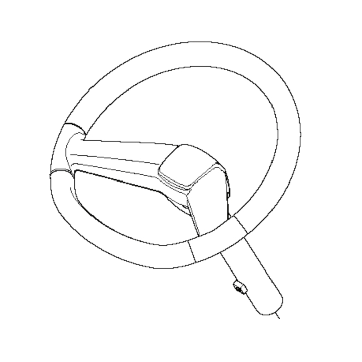Complete Steering Wheel, Black, Long in the group at Entreprenadbutiken (5779604-03)