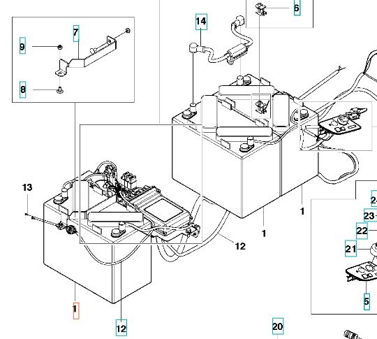 Battery for Husqvarna Battery rider in the group  at Entreprenadbutiken (5781515-01)