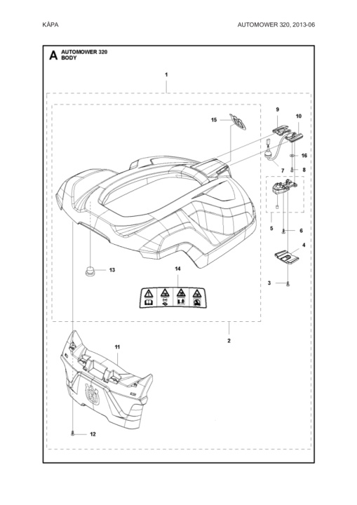 Body system Kpl. AM 320 in the group  at Entreprenadbutiken (5807663-02)