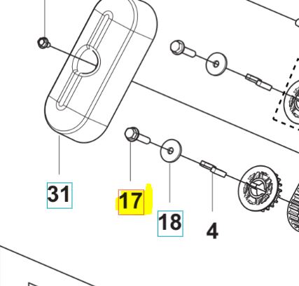 Screw, M8X35 Left Hand Threaded 5825085-01 in the group  at Entreprenadbutiken (5825085-01)