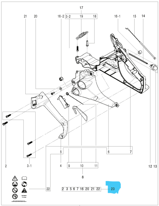 Rear Handle Assy 5826311-01 in the group  at Entreprenadbutiken (5826311-01)