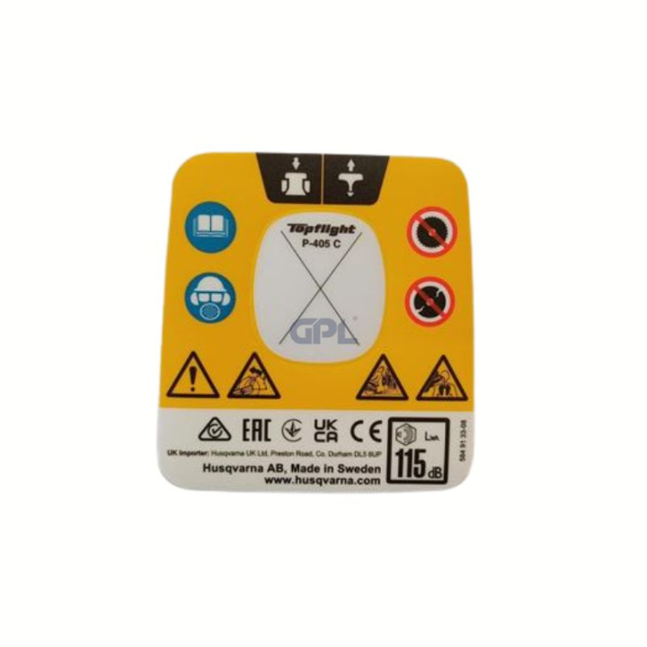 Decal Warning in the group at Entreprenadbutiken (5849133-08)