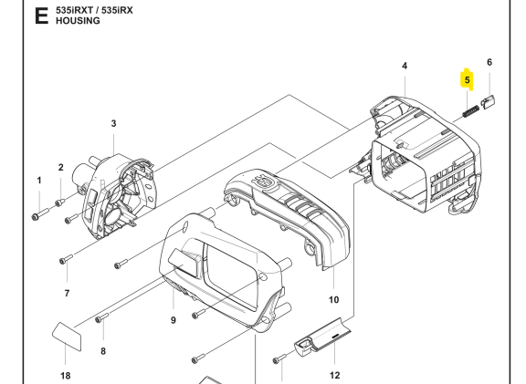 Feather 5854800-01 in the group Spare parts Husqvarna T542i XPG at Entreprenadbutiken (5854800-01)