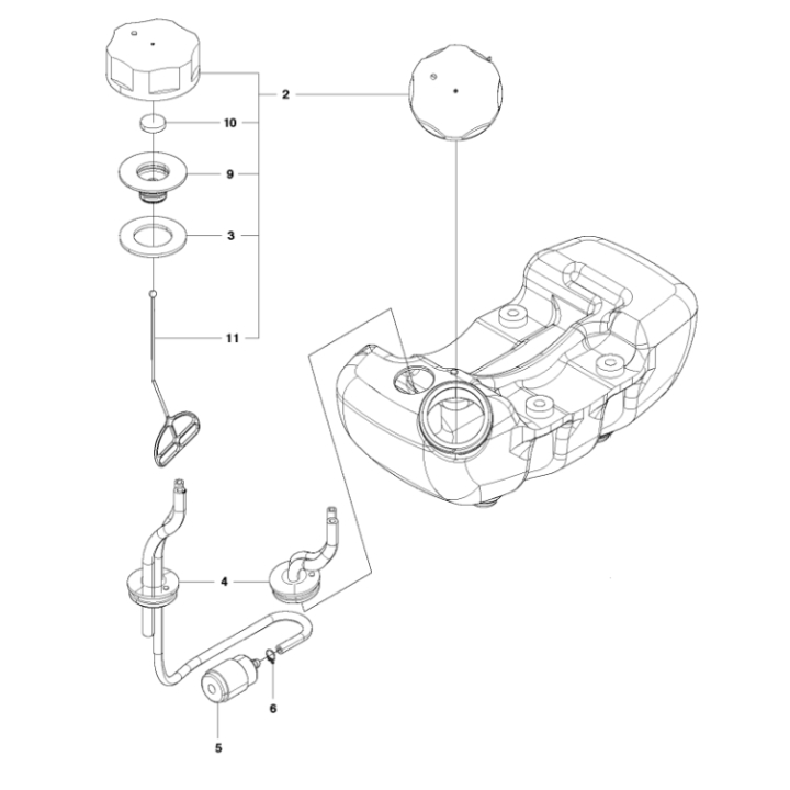Fuel Tank Complete 5869316-01 in the group  at Entreprenadbutiken (5869316-01)