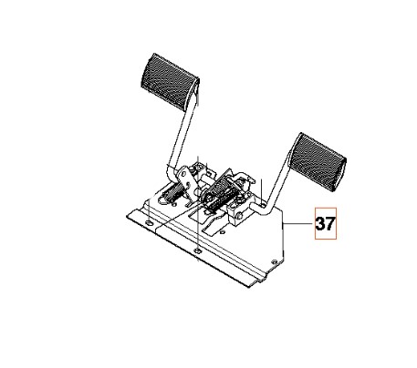 Pedal plate Manual Compl in the group at Entreprenadbutiken (5869694-01)
