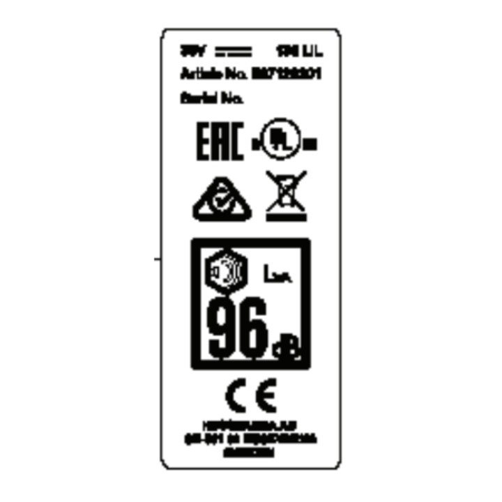 Decal in the group Spare parts Husqvarna 136LiL at Entreprenadbutiken (5871293-01)