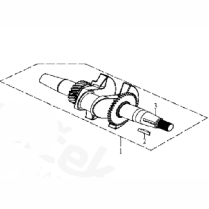 Crankshaft,Assy 5880029-01 in the group  at Entreprenadbutiken (5880029-01)