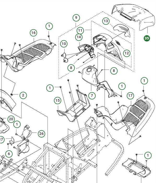 Cover, Tool Frame 5892243-01 in the group  at Entreprenadbutiken (5892243-01)
