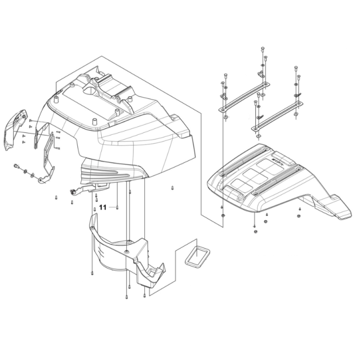 Engine Hood Assy R418Tsx Awd 5909009-03 in the group  at Entreprenadbutiken (5909009-03)