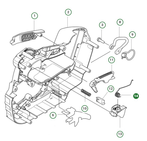 Spring Throttle 5930642-01 in the group Spare parts Husqvarna T540i XP at Entreprenadbutiken (5930642-01)