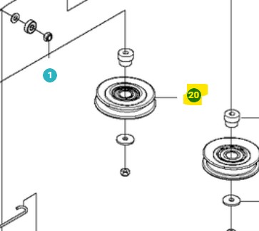 Pulley Assy With Bearing Spa D in the group at Entreprenadbutiken (5979226-01)