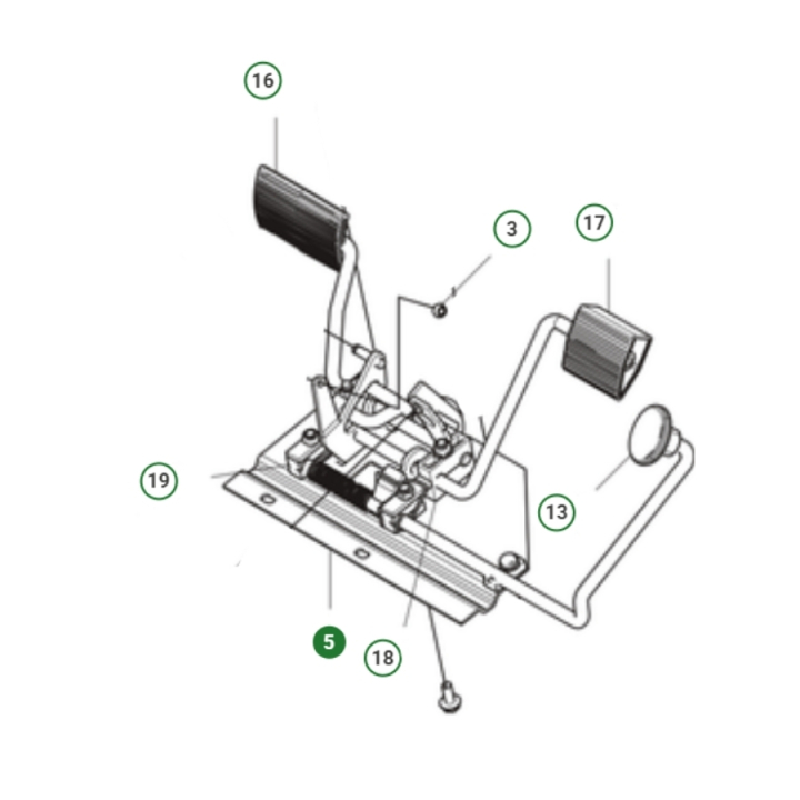 Pedal plate complete brake pedal assembly without bend bracket in the group at Entreprenadbutiken (5979354-04)