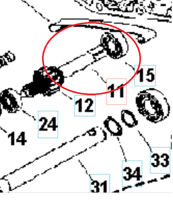 Shaft 1 5986796-01 in the group  at Entreprenadbutiken (5986796-01)