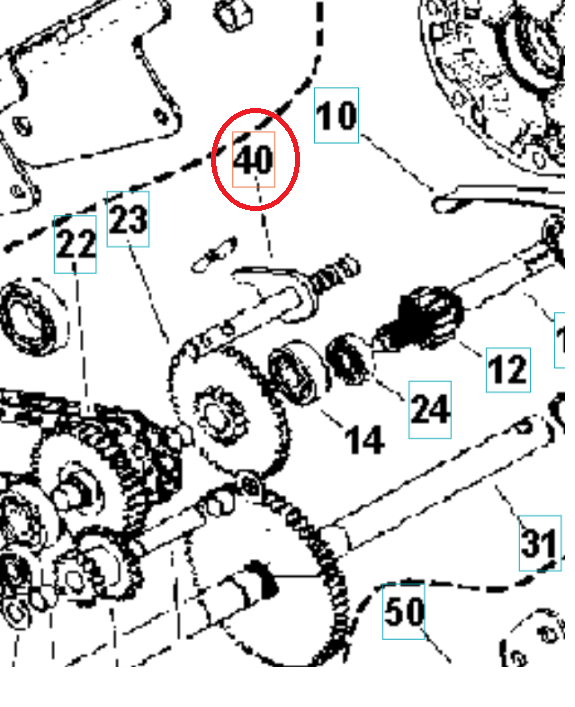 Shaft Gear 5986800-01 in the group  at Entreprenadbutiken (5986800-01)