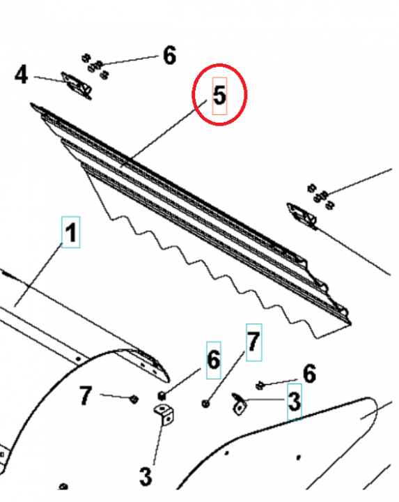 Cover Hangers Rear Screen Gray Ra 5986811-01 in the group at Entreprenadbutiken (5986811-01)